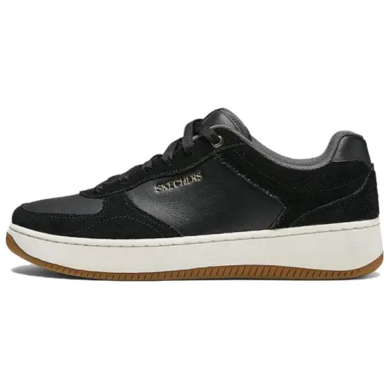 Skechers Court Classics Anti Slip Wear Resistant Low Top Skateboard Shoes Men's Black