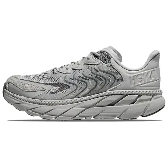 HOKA ONE ONE Clifton LS Casual Shoes Men Low-Top Stardust/Galaxy Gray