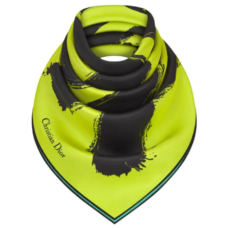 DIOR Silk, Silk Scarves Women's Yellow