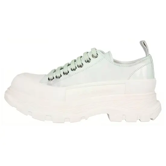 Alexander McQueen Tread Slick Leather Sneakers 'Green White'
