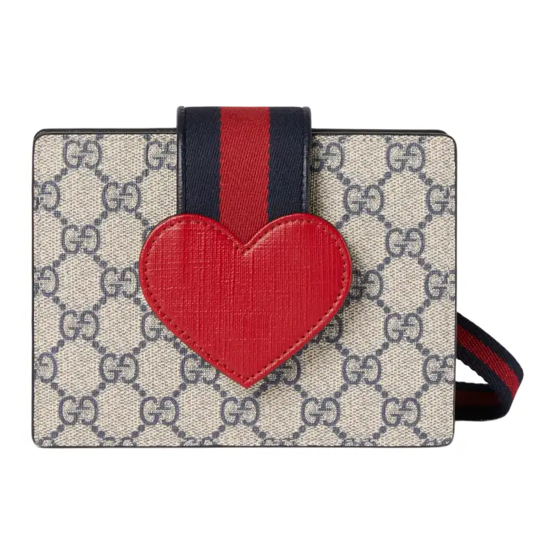 GUCCI Canvas Crossbody Bag, Shoulder Bag Kids' Blue & Beige