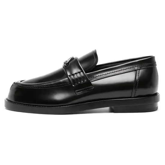 Alexander McQueen Logo Plaque Slip On Penny Loafers