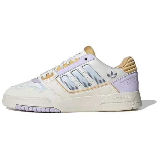 Adidas Drop Step 2.0 Skateboard Shoes Women's Low-Top White Purple Green Brown