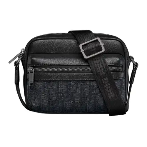 DIOR Rider 2.0 Oblique Jacquard Canvas Shoulder Bag, Crossbody Bag Mini Men's Black