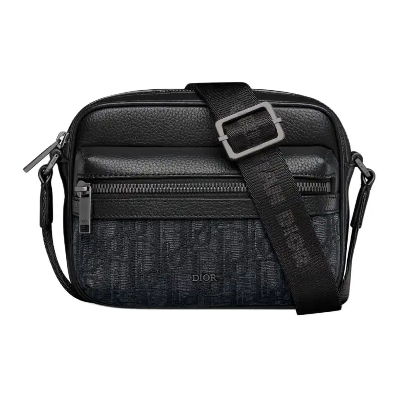 DIOR Rider 2.0 Oblique Jacquard Canvas Shoulder Bag, Crossbody Bag Mini Men's Black