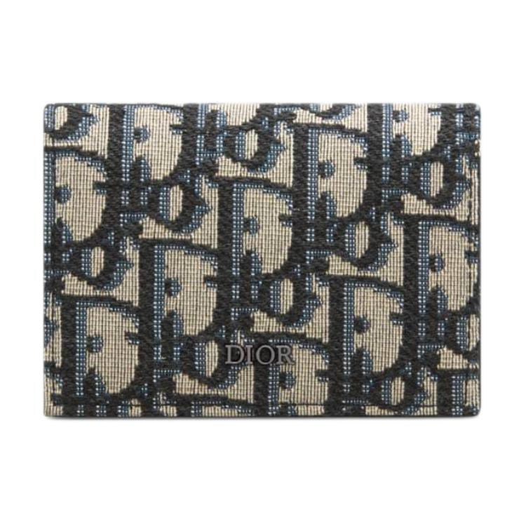 Кошелек Dior Jacquard (бежево-черный)