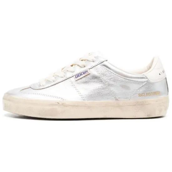 Golden Goose Soul-Star Metallic Leather Sneakers