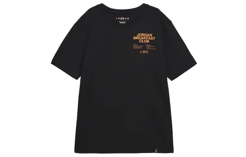 Jordan Breakfast Club T Shirts Men's Black Crew Neck Moderate Straight Fit