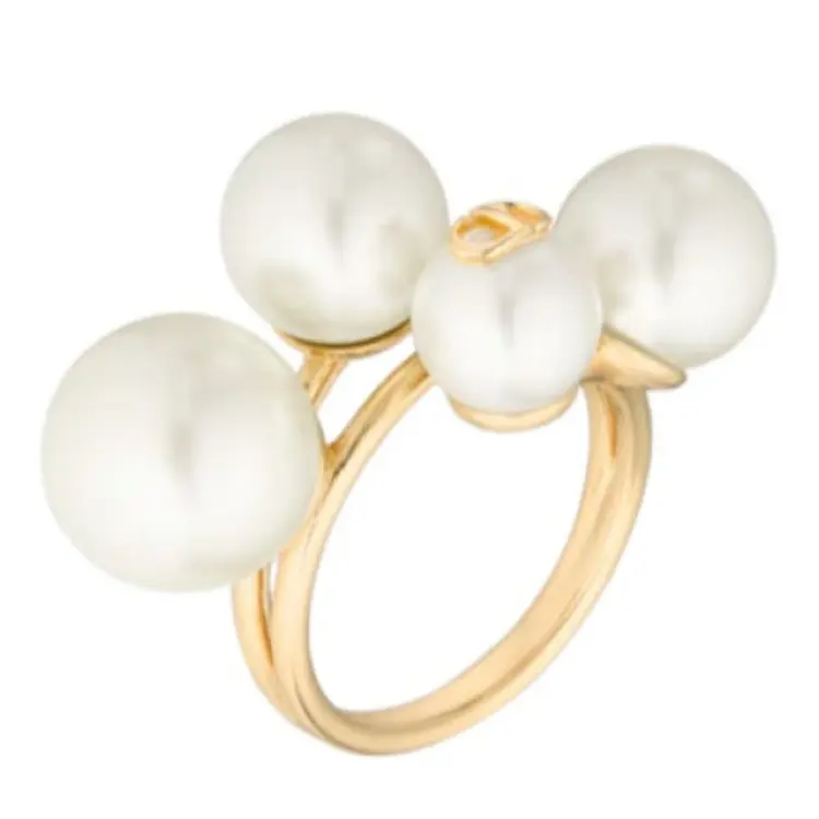 DIOR Metal, Resin Rings Women's Gold