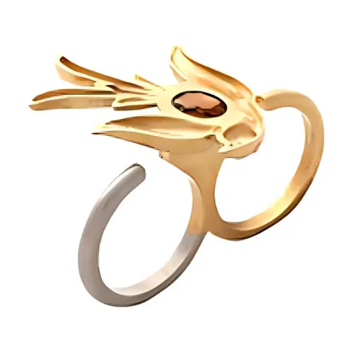 Maison Margiela Brass, Glass Rings Women's Gold