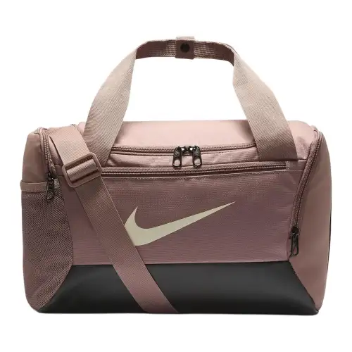 Nike Nike Brasilia 9.5 L Training and Sports Versatile Polyester Fiber Gym Bag Women's Smoked Fuchsia + Black + Light Mineral Brown