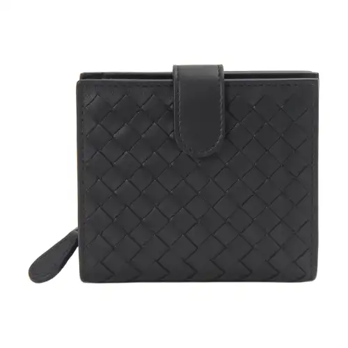 Bottega Veneta Leather Wallet Women's Black