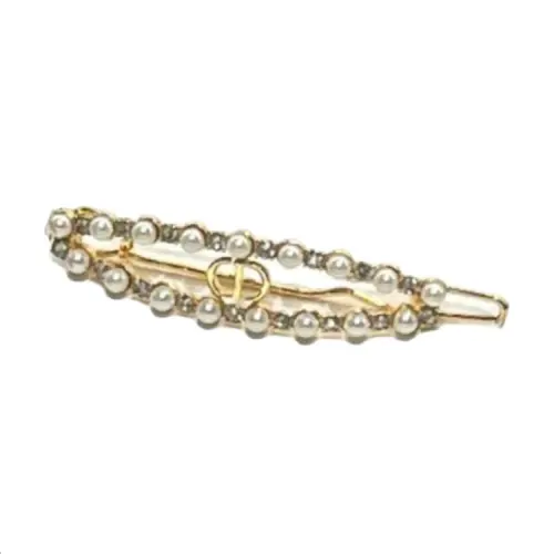 DIOR Metal Hair Clips Women's Beige