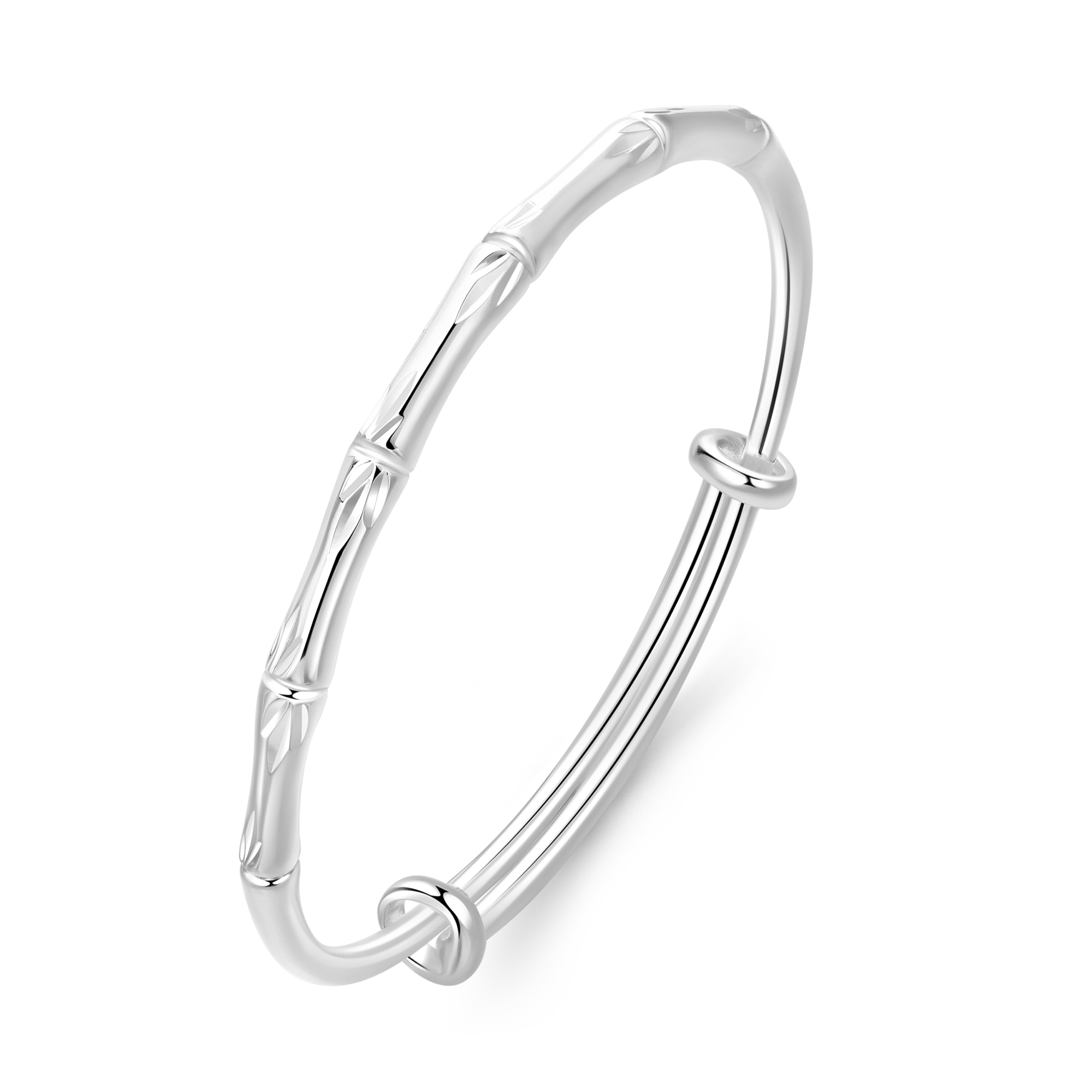 Small design adjustable lightweight silver bracelet for friend, custom-made, Chinese style, simple and elegant design, silver 999 sample, material