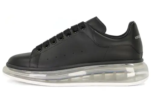 Alexander McQueen Alexander McQueen Leather Transparent Sole Low-top Lifestyle Shoes Men's Black