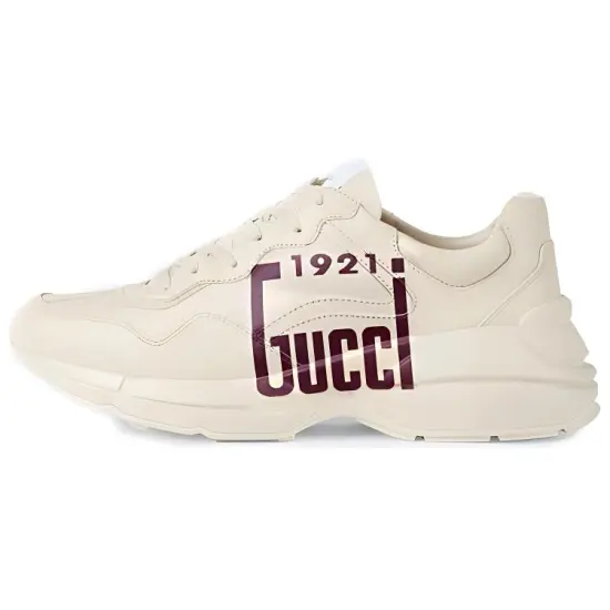 GUCCI Rhyton Chunky Sneakers Men Low-Top Ivory