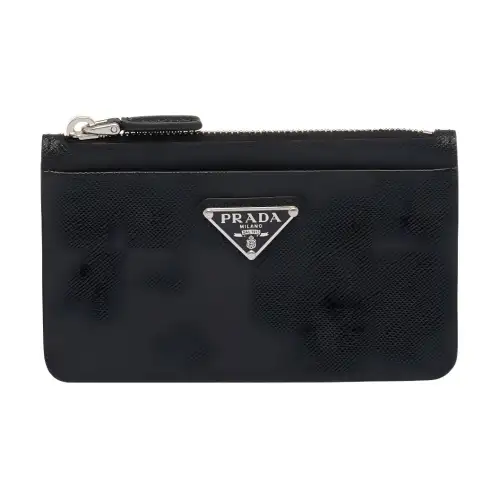 PRADA Saffiano Leather Card Holder Men's Black