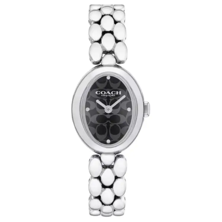 COACH Wrist Watches Quartz Movement Steel Strap 22.5mm Black Dial Women's Watch