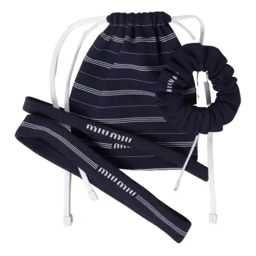 MIU MIU Fabric Hair Accessories Women's Blue