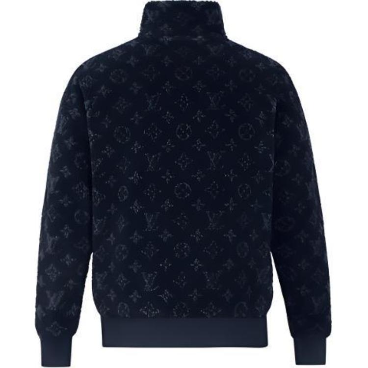 Мужская куртка Louis Vuitton Logo (темно-синяя) — фото 2
