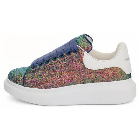 Alexander McQueen Oversized Sneaker Glitter 'Petrol Blue' Women's