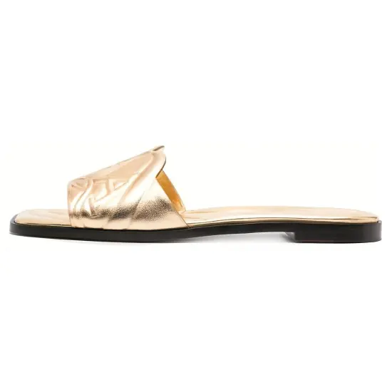 Alexander McQueen Embossed-logo Slides