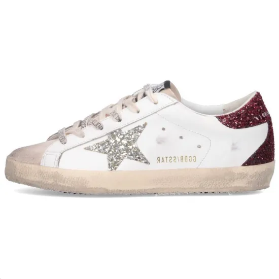 Golden Goose Super-Star Skateboard Shoes Women's Low-Top White Red