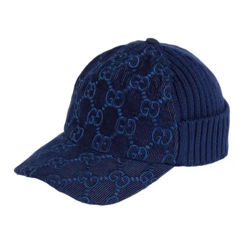 GUCCI Corduroy, Velvet Baseball Caps Men's Blue