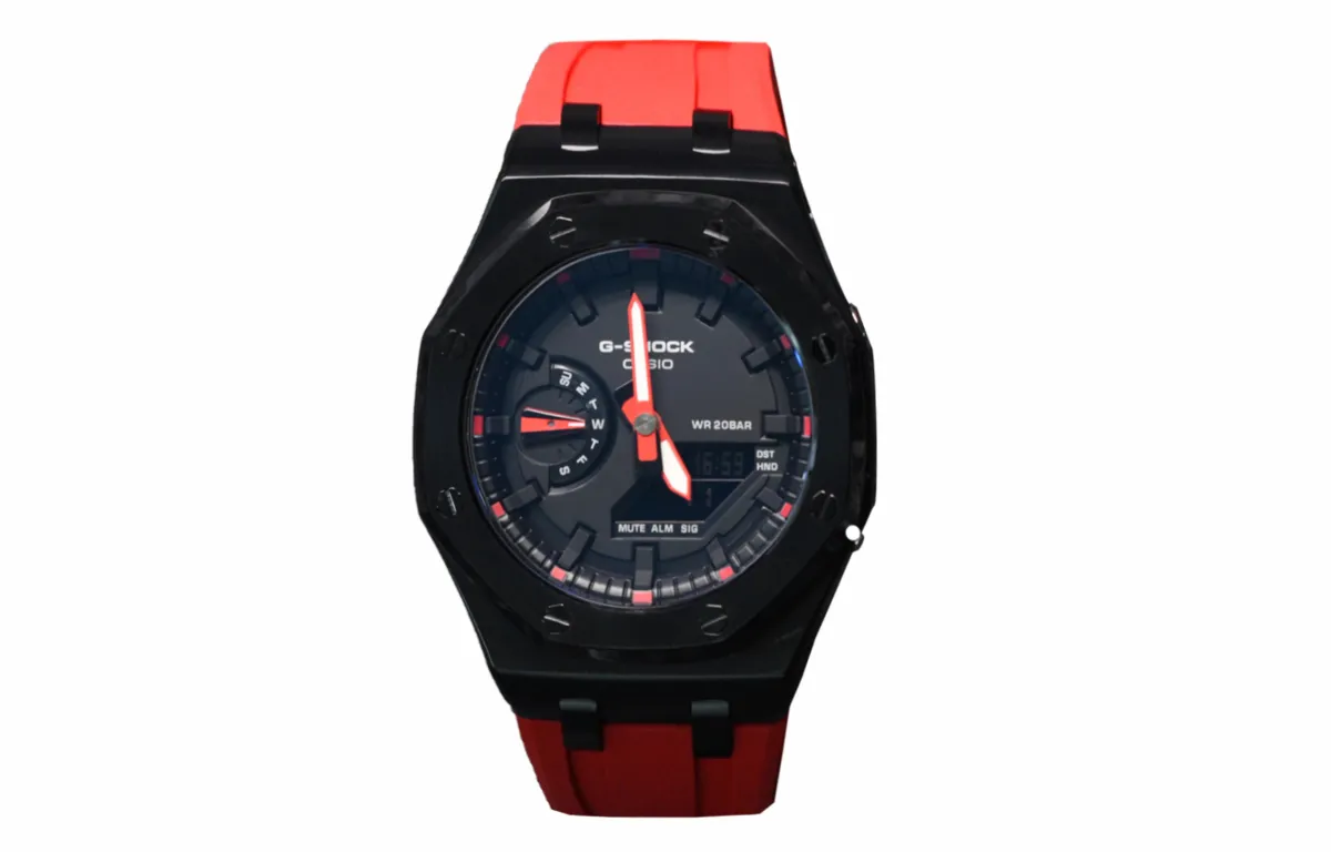 CASIO Men Liquid Crystal/Analog Dual Display Series 44mm Black Watch