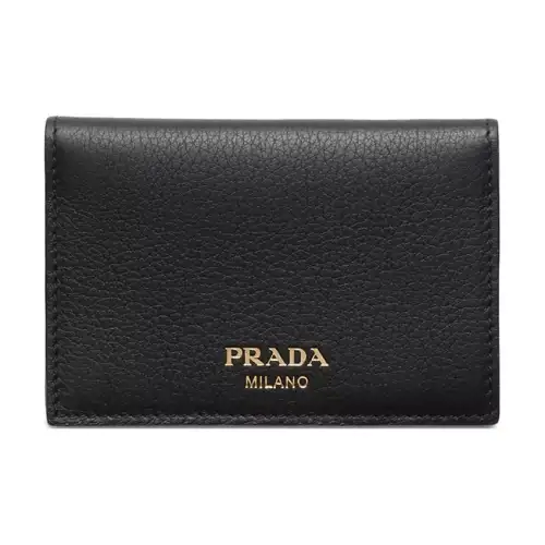 PRADA Leather Wallet Men's Black