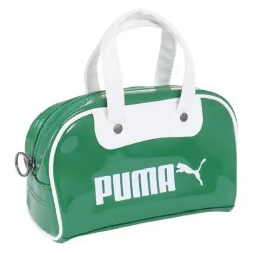PUMA Grip Synthetic Leather Boston Bag Handbag Mini Unisex Green