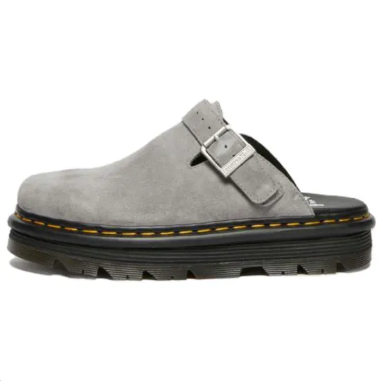 Dr.Martens Zebzag Suede Slingback Platform Mule Grey