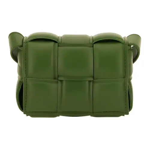 Bottega Veneta CASSETTE Sheepskin Shoulder Bag, Crossbody Bag Mini Women's Green