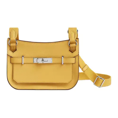 HERMES Jypsiere Evercolor Calfskin Shoulder Bag, Crossbody Bag Mini Women's Sunshine Gold