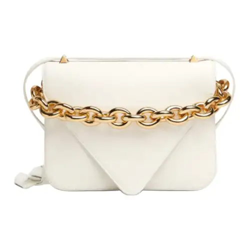 Bottega Veneta Calfskin Envelope Bag, Crossbody Bag Women's White