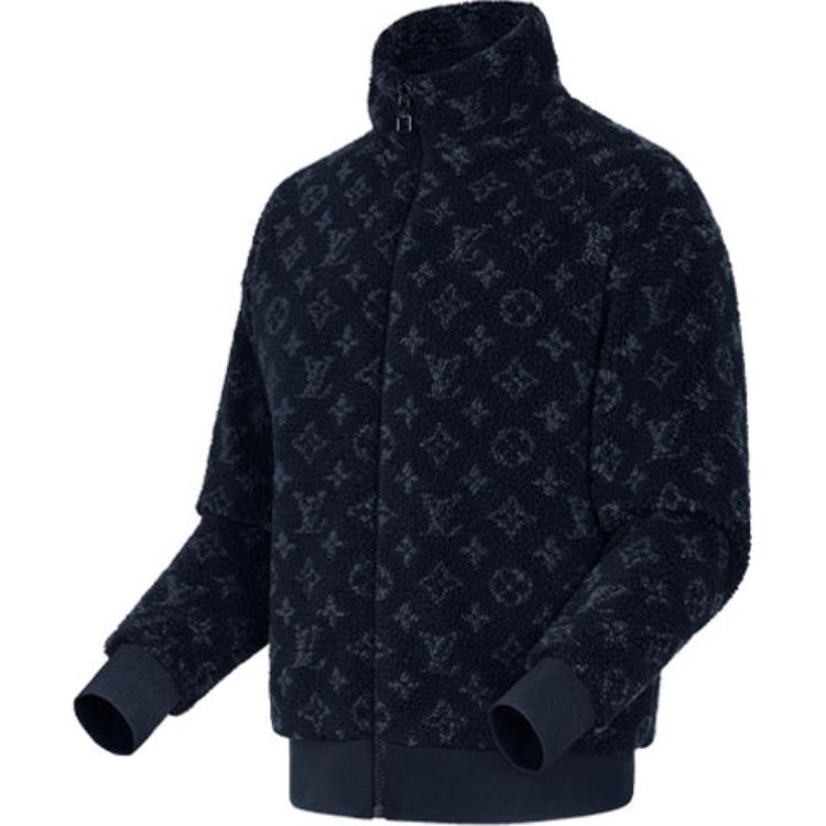 Мужская куртка Louis Vuitton Logo (темно-синяя) — фото 3