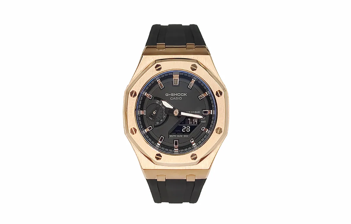 CASIO Men Liquid Crystal/Analog Dual Display Series 44mm Black Watch
