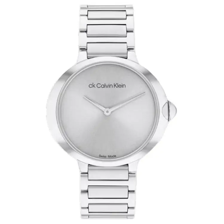 CALVIN KLEIN Eternal Collection Wrist Watches Quartz Movement Steel Strap 36.5mm Silver Dial Women's Watch