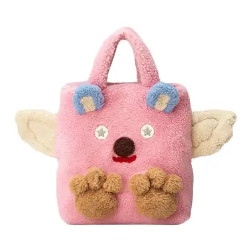 GUCCI Eco Friendly Lambswool Tote Bag, Shopping Bag, Tote Handbag, Kids' Bag Kids' Pink