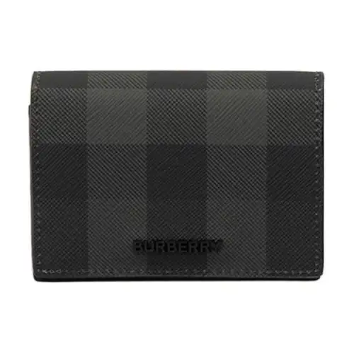 Burberry Cotton Card Holder, Wallet Men's Charcoal Gray