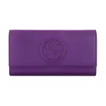 GUCCI Soho Leather Wallet Women's Eggplant Purple