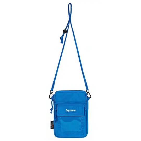 Supreme SS19 Canvas Shoulder Bag, Crossbody Bag Regular Unisex Blue