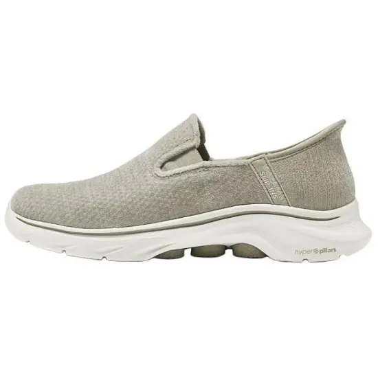 Skechers WOMEN'S GO WALK Slip-Resistant Breathable Low-Top Casual Shoes Women's Taupe