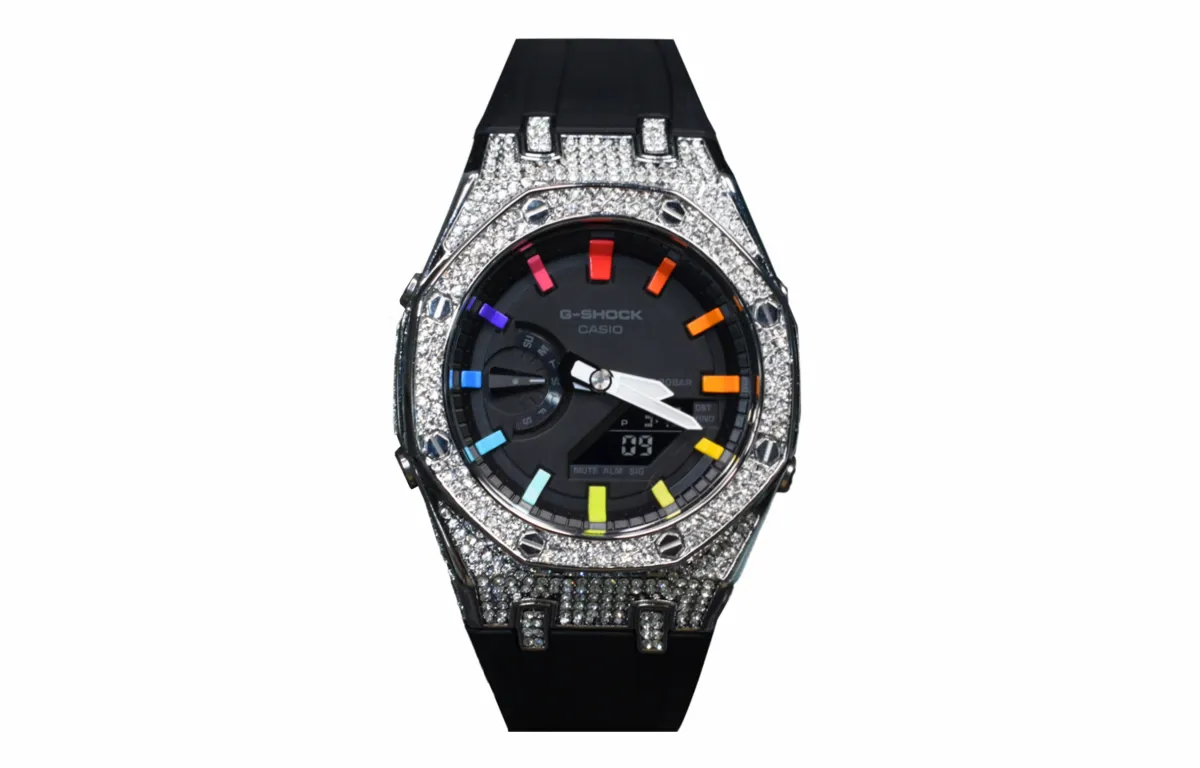 CASIO Men Liquid Crystal/Analog Dual Display Series 44mm Black Watch