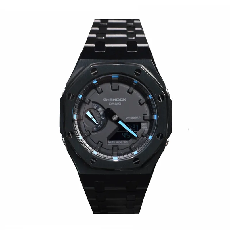 CASIO Men Liquid Crystal/Analog Dual Display Series 44mm Black Watch