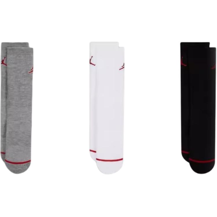 Nike Crew Socks Unisex 3 Pack Black+White+Gray