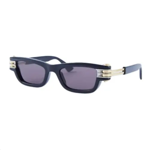 Bottega Veneta Acetate Rectangular Sunglasses Men's Black