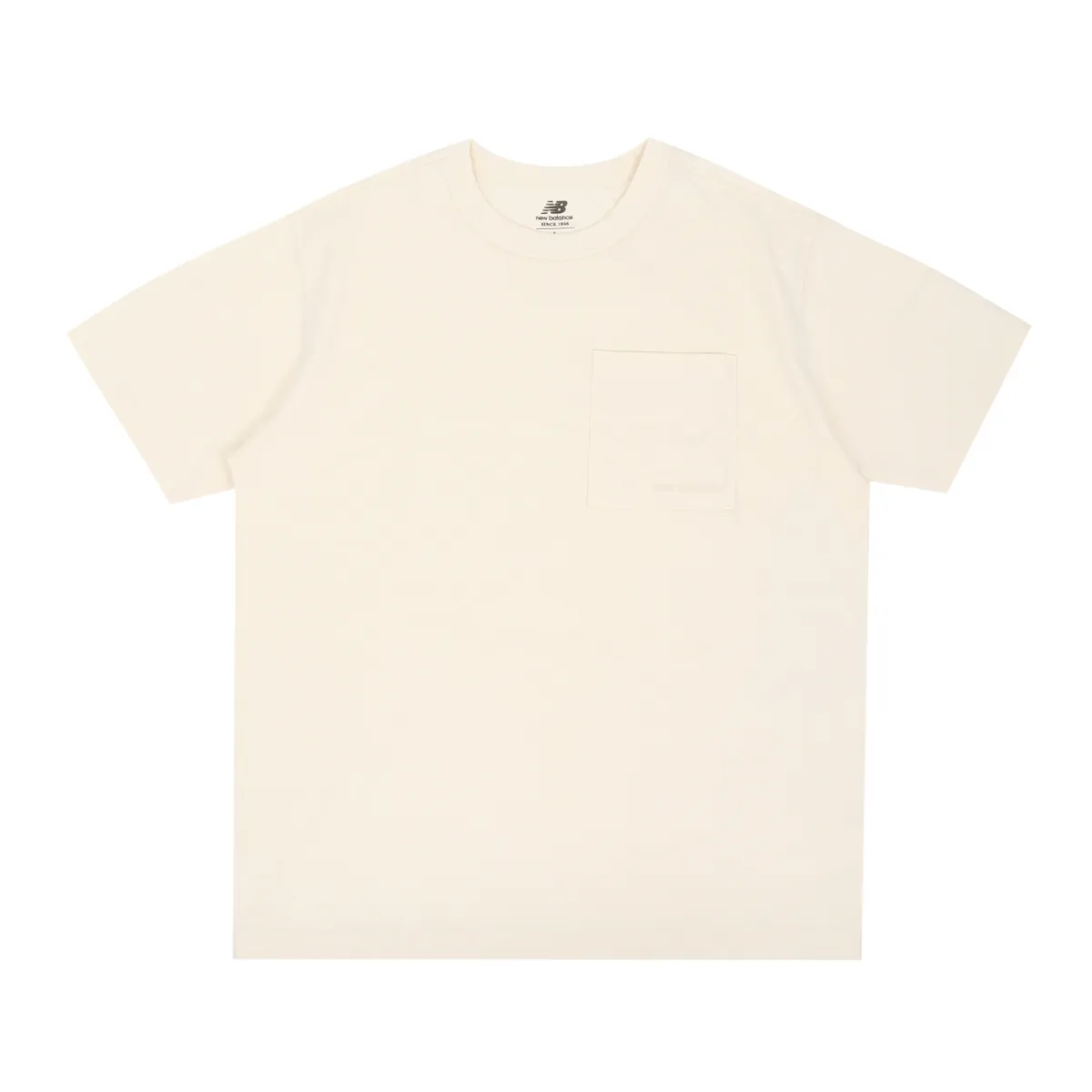 New Balance T-Shirts Men's White Crew Neck Moderate Straight Fit