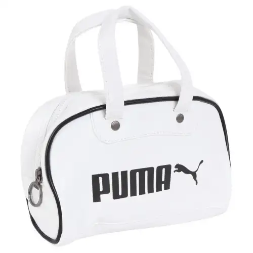 PUMA Synthetic Leather Boston Bag Handbag Small Unisex White