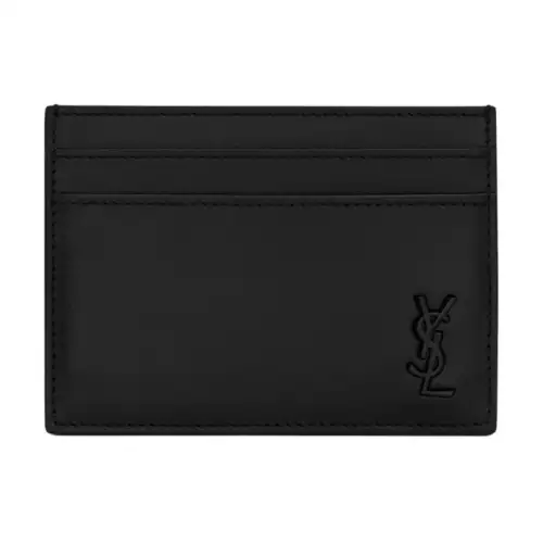 SAINT LAURENT Cow Leather Card Holder Card Holder Men's Black